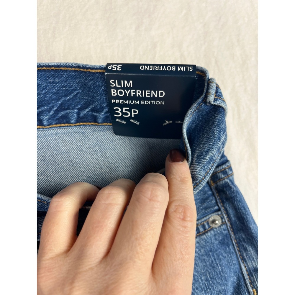 J.Crew Slim Boyfriend Premium Edition Patchwork‎ Jeans Blue 35P - Picture 5 of 8